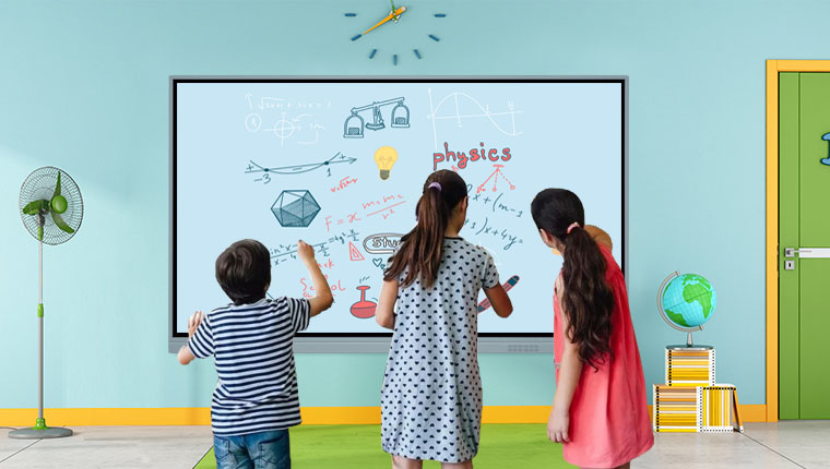 multi-users write on the interactive flat panel