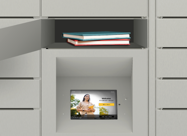 user-friendly library pickup locker